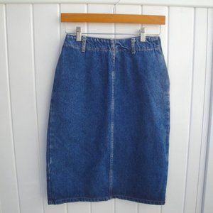 Bongo Skirt Women's Denim Pencil Straight Size 5 Vintage 80"s Coastal Cowgirl
